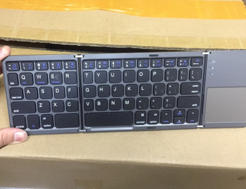 Tri-Fold Bluetooth Keyboard with Touchpad