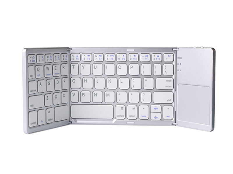 Tri-Fold Bluetooth Keyboard with Touchpad