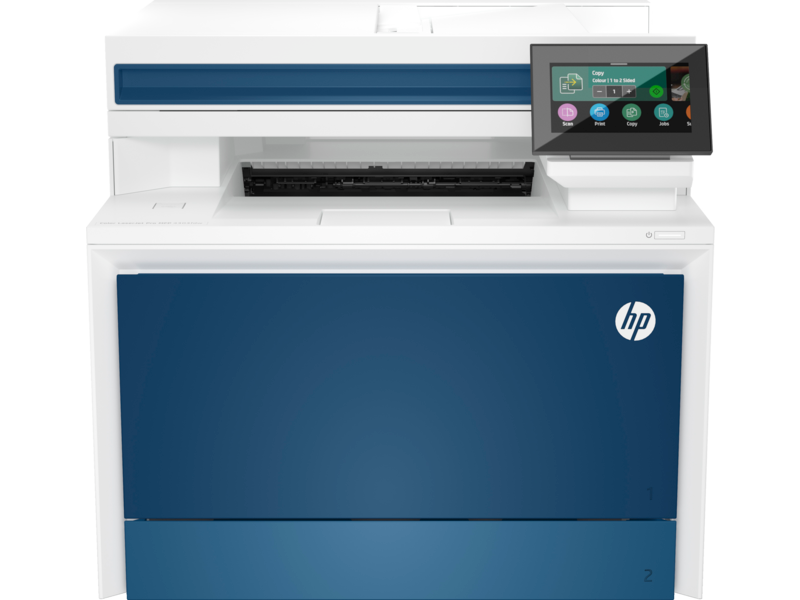 HP Printers model-family photograph; configuration and keyboard layout may vary