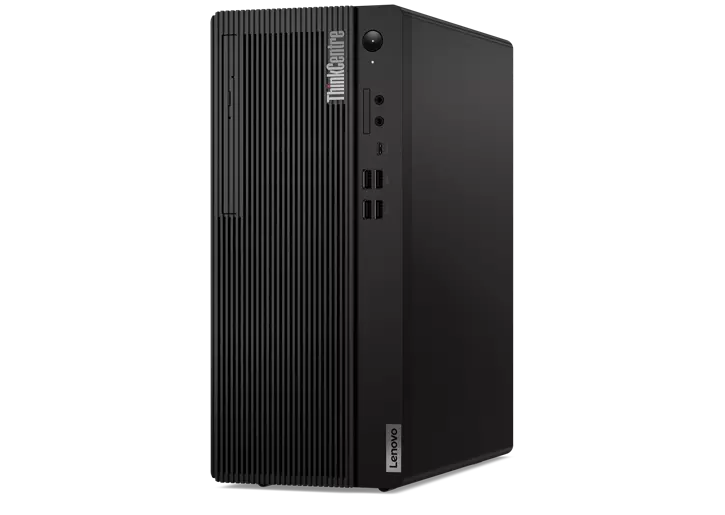 Lenovo Desktop Computers model-family photograph; configuration and keyboard layout may vary