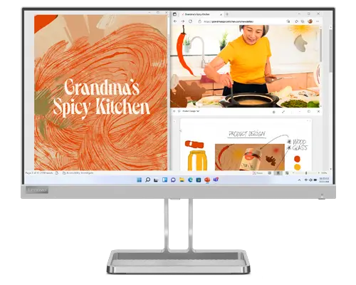 67AEKACBAE - Lenovo L22i-40 22 inch FHD Gaming Monitor Eyesafe 2.0 (IPS Panel, 75Hz, 4ms, HDMI, VGA, FreeSync™, Speakers, Metal Stand with Phone Holder) - Tilt Stand