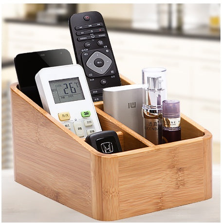 Bamboo Desktop Storage Organiser