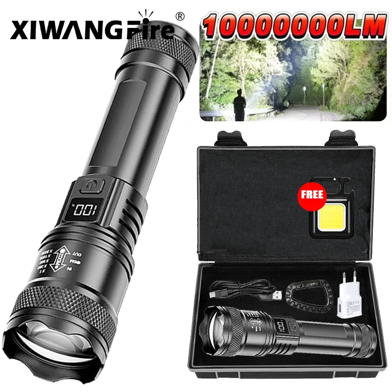 Rechargeable LED Flashlight with Battery Display
