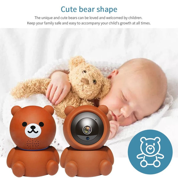 1080p Wi-Fi Indoor Security Camera – Bear Design