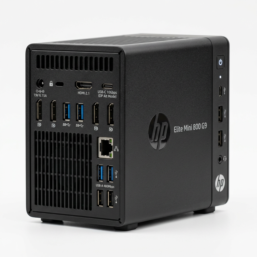 HP 800 G9R DM - Side Angle View