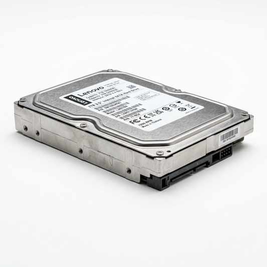 Lenovo 2TB Hard Drive - Side Angle View