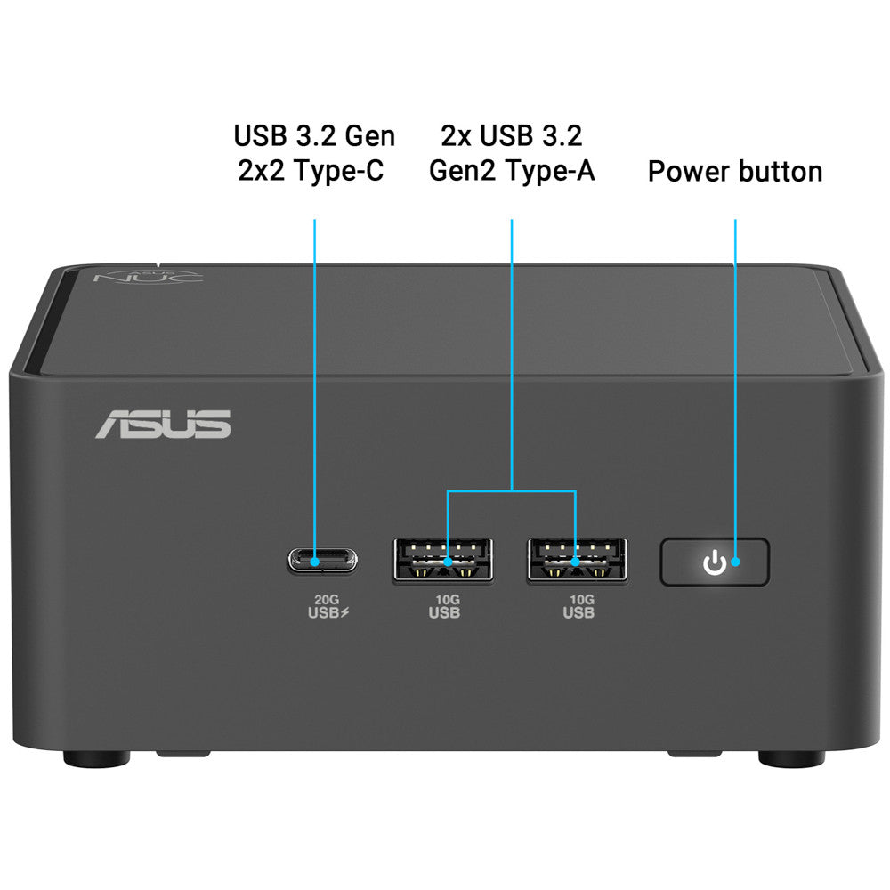 ASUS Desktop Computers model-family photograph; configuration and keyboard layout may vary