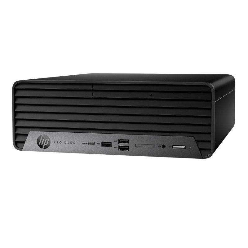 HP Desktop Computers model-family photograph; configuration and keyboard layout may vary