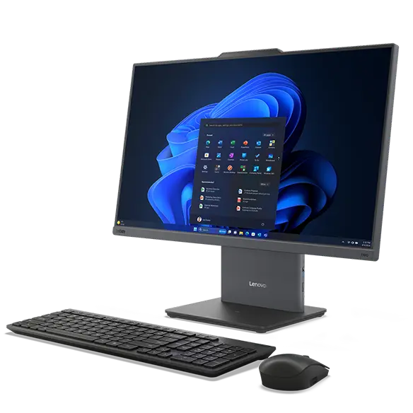 Lenovo All-in-One Computers model-family photograph; configuration and keyboard layout may vary