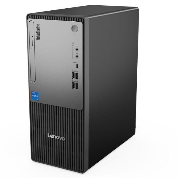 Lenovo Desktop Computers model-family photograph; configuration and keyboard layout may vary