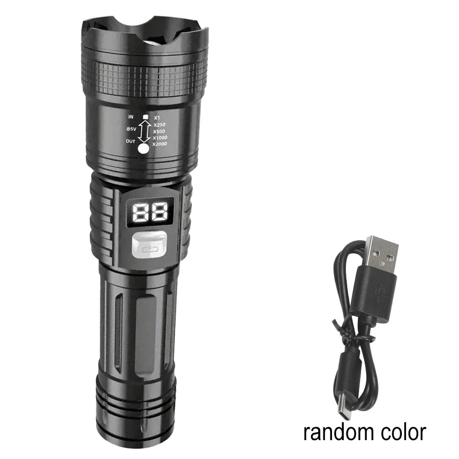 Rechargeable LED Flashlight – Adjustable Zoom