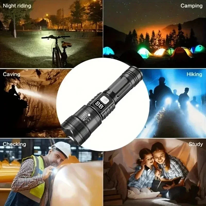 Rechargeable LED Flashlight – Adjustable Zoom